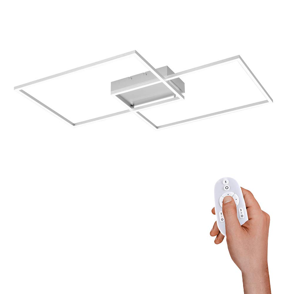 LED Deckenlampe dimmbar | Deckenleuchte mit zwei Leuchtrahmen | CCT-Farbtemperatursteuerung mit Fernbedienung