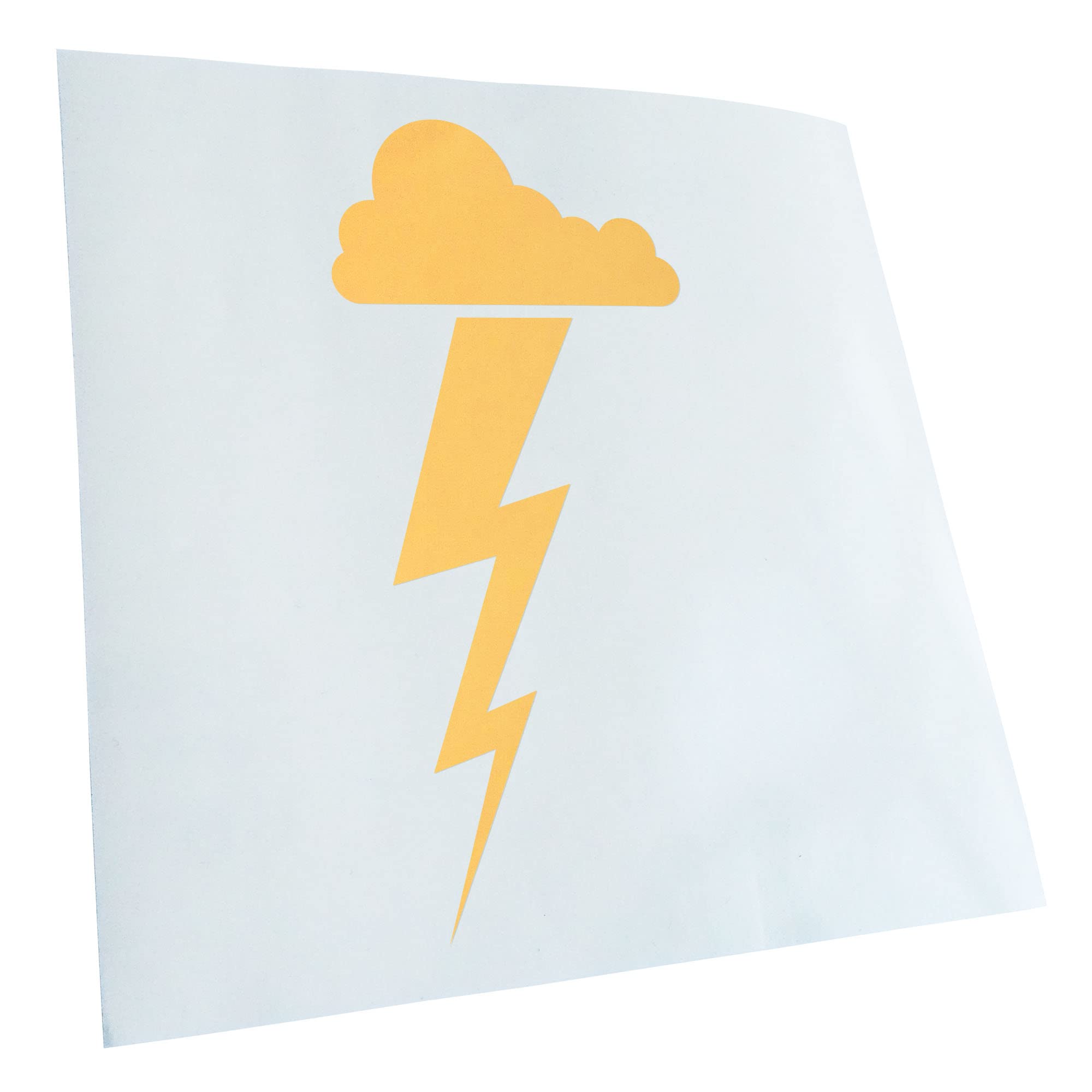 Kiwistar - Car Sticker - Cream - 24 x 12 cm Thundercloud Lightning - Rear Window Car Sticker Weatherproof for Car Truck Moped Truck - Sticker Exterior Self-Adhesive Tuning Accessories for Window