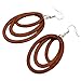 FITYLE 1 Par Moda Mujer étnica Oval Hoop Cuelga Los Pendientes Gancho...