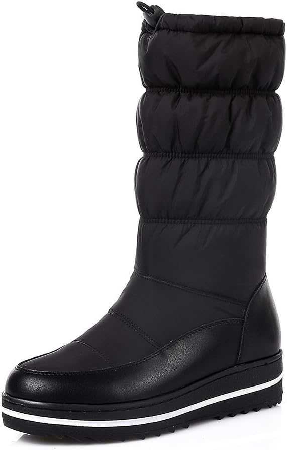 Botas térmicas de invierno para mujer, plataforma de algodón para nieve,  botas de piel, zapatos para mujer, Negro, 6 M US : Amazon.com.mx: Ropa,  Zapatos y Accesorios