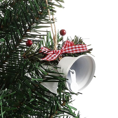 Blausky 1 x Metal Bell for Crafts Christmas Bells, Metal Bells with Bows, Christmas Pendant - Image 4
