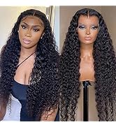 30 Inch Deep wave Lace Front Wigs Human Hair Pre Plucked 180% Density 13X6 HD Transparent Brazili...
