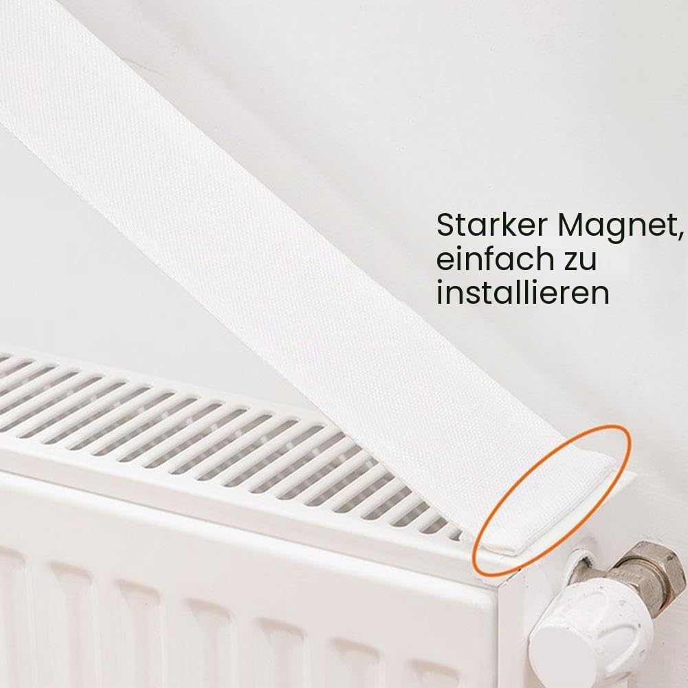 Heizkörper-Staubschutz, Heizkörper-Staubschutz zum Blockieren dekorativer Heizkörperpolster, Eingebaute Magnetfixierung hält Heizkörper staubfrei (120 cm)