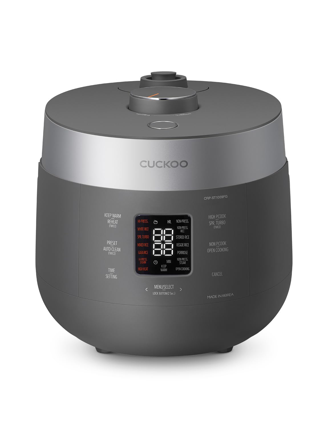 CUCKOO Twin Pressure Rice Cooker 10-Cup Uncooked 20-Cup Cooked with Nonstick Inner Pot Large Rice Maker Warmer with