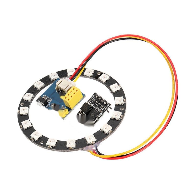 Light Ring Electronic Maker Student Education ESP8266 ESP01S 01 RGB LED Smart Kit image 2