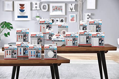 tesa Powerstrips Tapete&Putz - doppelseitige Klebestreifen für Tapete und Gips - Ersatz-Klebestreifen für den tesa® Klebenagel - Haltekraft 1,0 kg/Nagel - 1 x 6 Streifen – Bild 5