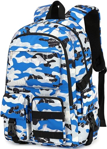 Camouflage Backpack for Boys Backpack for School Backpacks for Kids Boys Backpacks for Elementary Bookbag (Blue)2