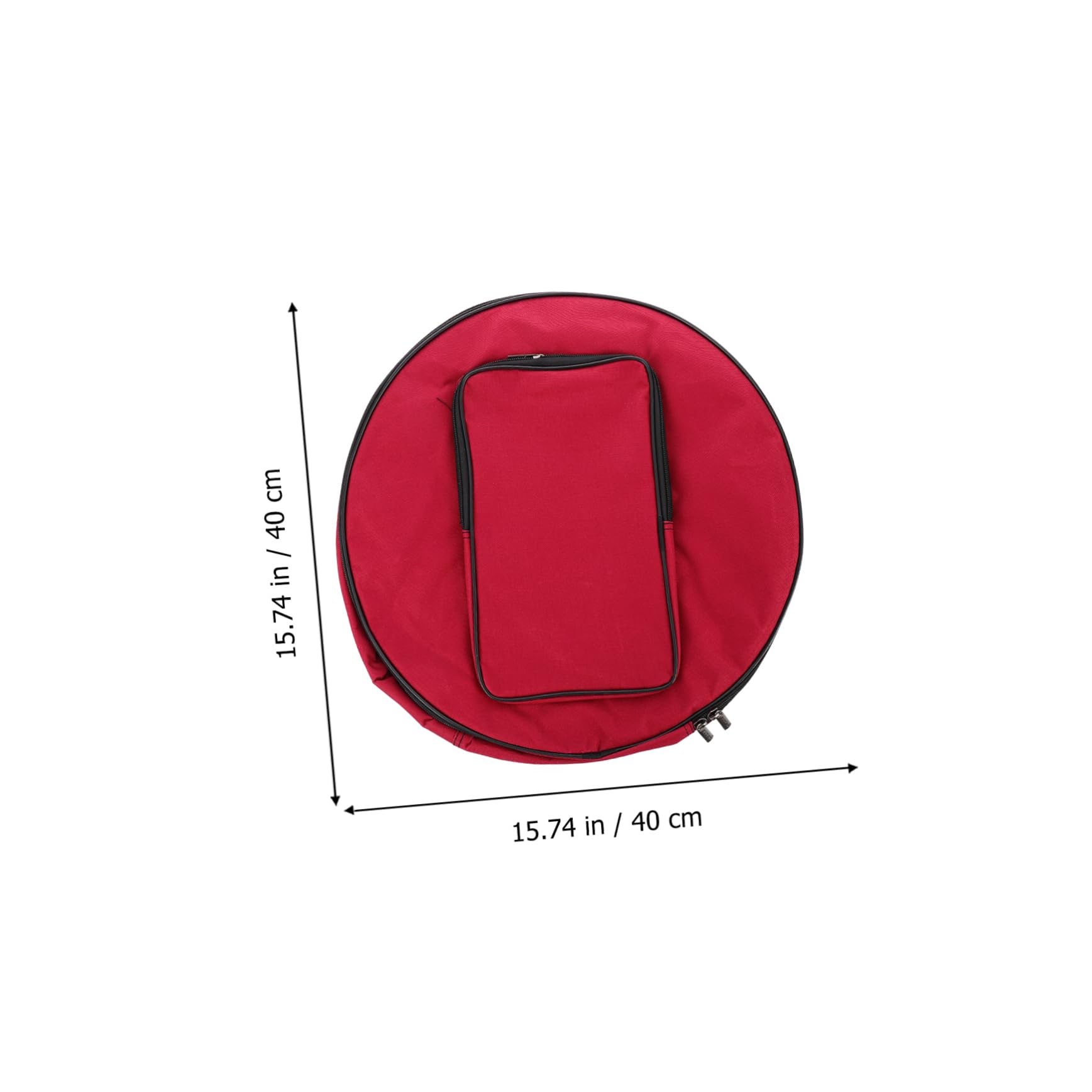 Alasum Borsa per Rullante 13-14 Pollici Imbottita Oxford Rossa Tracolla Portatile per Accessori Percussioni per Esibizioni All'aperto