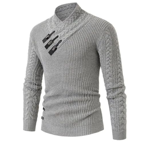 Men Long-Sleeved Knit Sweater Plus Size Loose Knitted Pullover Sweater3