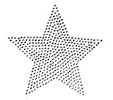 4.5" Star Clear Rhinestone Iron On Hotfix Transfer Star Bling DIY