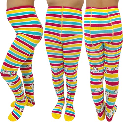 ToBeInStyle Girls' Pack of 6 Full Length Winter Tights With Heel And Toe4