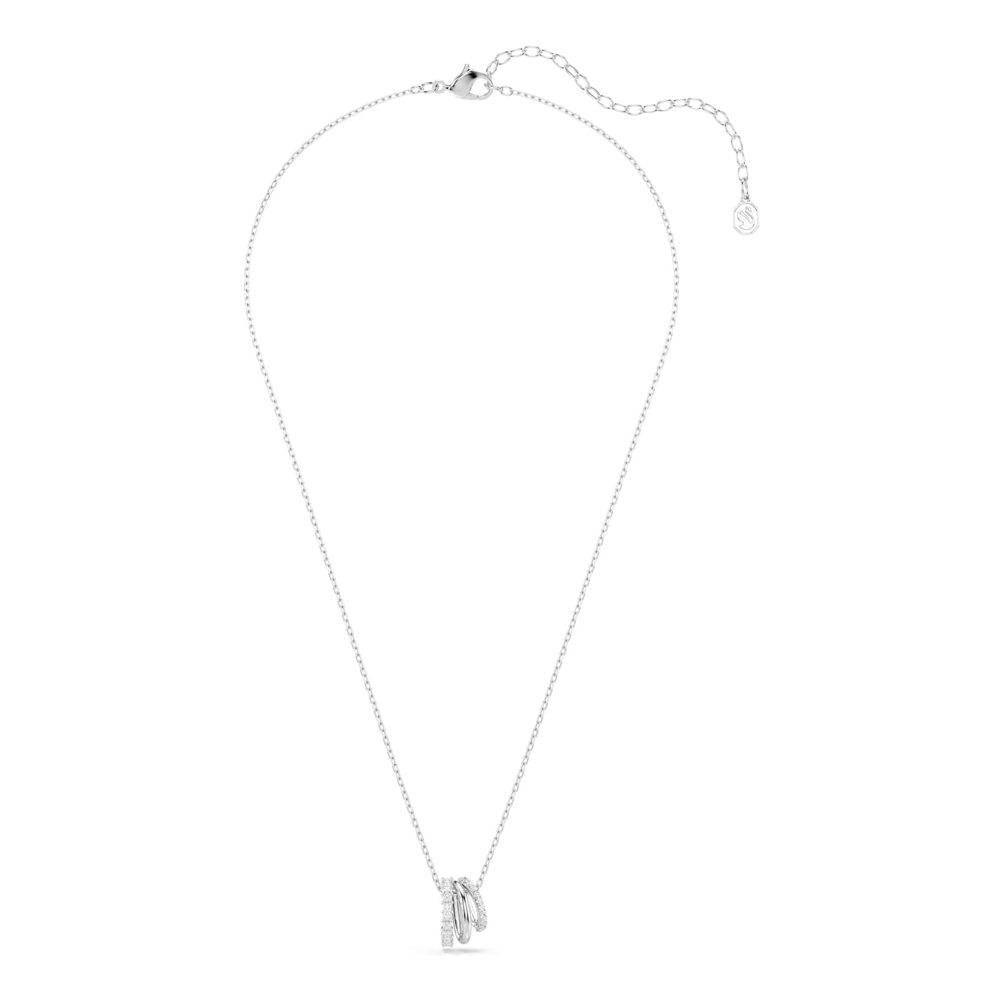 Swarovski Hyperbola Kollektion, Rundschliff, Weiß, Rhodiniert