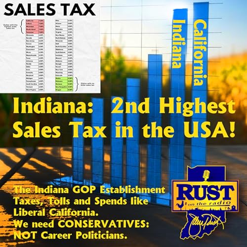 Page de couverture de Indiana: 2nd Highest State Sales Tax State in the USA!!!!