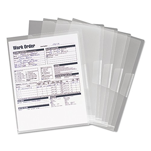 Smead Organized Up Poly Translucent Project kurtka, rozmiar liter, przezroczysty, 5 w opakowaniu (85751)