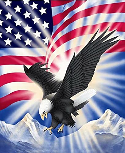 Adults Jigsaw Puzzle 300 Piece Wooden Adults Children Puzzles,American Flag Eagle,USA Flag American Patriotic Eagle,Jigsaw for Active Thinking Party Entertainment Perfect for Family or Dat