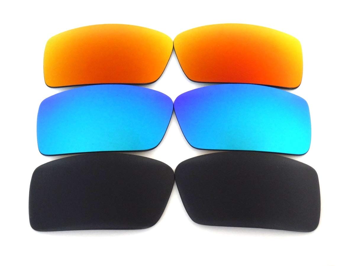 Galaxylense Unisex Clear Galaxy Replacement Lenses For Oakley Gascan S Small Polarized Black&Blue&Red Polarized Multicoloured Size: Regular