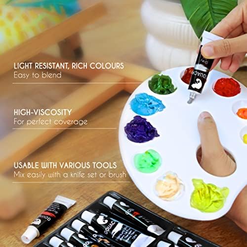 Zenacolor - Gouache Paint Set in Tubes (24 x 12ml - 0.4oz) - Set of 24 Unique Colours