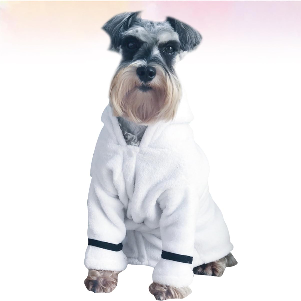 Accappatoio Assorbente per Animali, Asciugatura Rapida, Cotone | Bianco, per Cane e Gatto, Uso Dopo Bagno Autunnale, Stile Morbido e Caldo