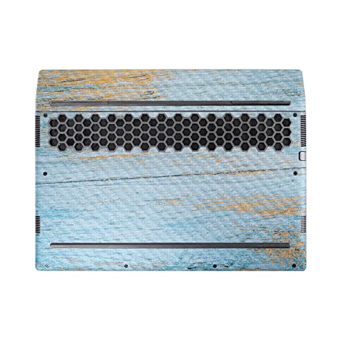 Image of MightySkins Carbon Fiber Skin Compatible with Alienware M17 R5 (2022) Full Wrap Kit - Distressed Wood | Protective, Durable Textured Carbon Fiber Finish | Easy to Apply | Made in The USA