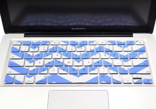 TopCase Chevron Zig - Zag Silicone Keyboard Cover Skin for MacBook 13" Unibody/Old MacBook Pro 13" 15" 17"/ New MacBook Air 13" / Wireless Keyboard + TopCase Mouse Pad (Blue)