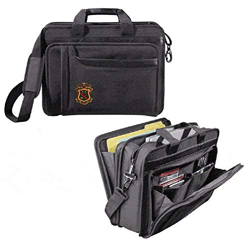 Greekgear Phi Kappa Psi Crest - Shield Briefcase Attache Black2