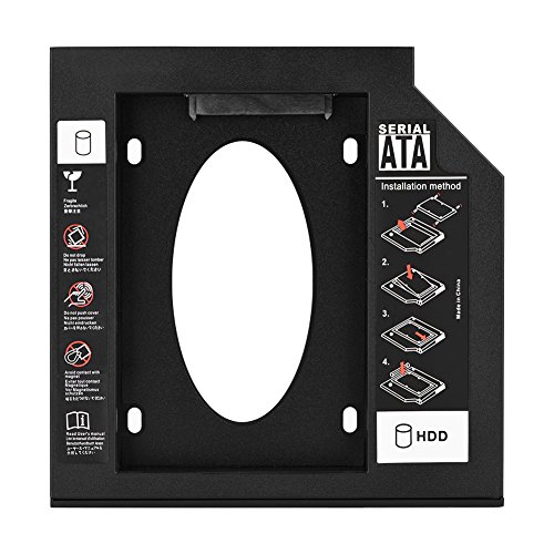 Adaptador Bay SSD 2.5" Plug & Play ABS Negro 9.5mm miniatura 6