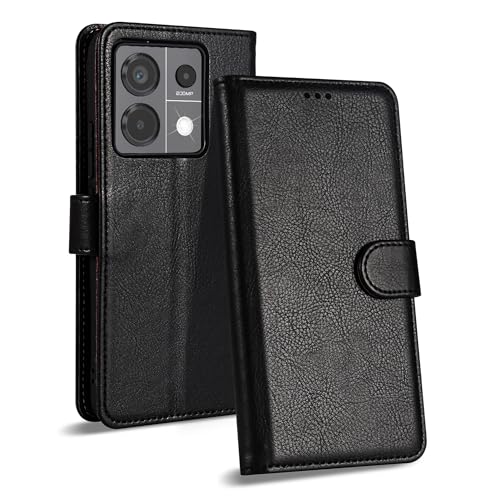 TIANYUE Portafoglio Custodia Compatibile con Xiaomi Redmi Note 13 Pro 5G, Cover Case per Cellulare Pieghevole in Pelle Applica a Xiaomi Redmi Note 13 Pro 5G-Nero