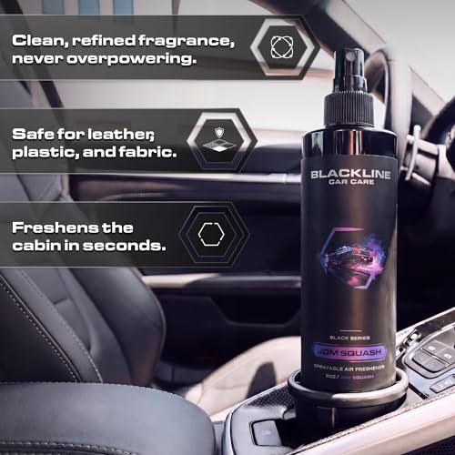Image of Blackline Car Care - JDM Squash Car Air Freshener Spray, Premium Odor Eliminator for Cars, Trucks, RVs, SUV, or Home Use - 8 fl OZ - Air Freshener - JDM Squash Spray