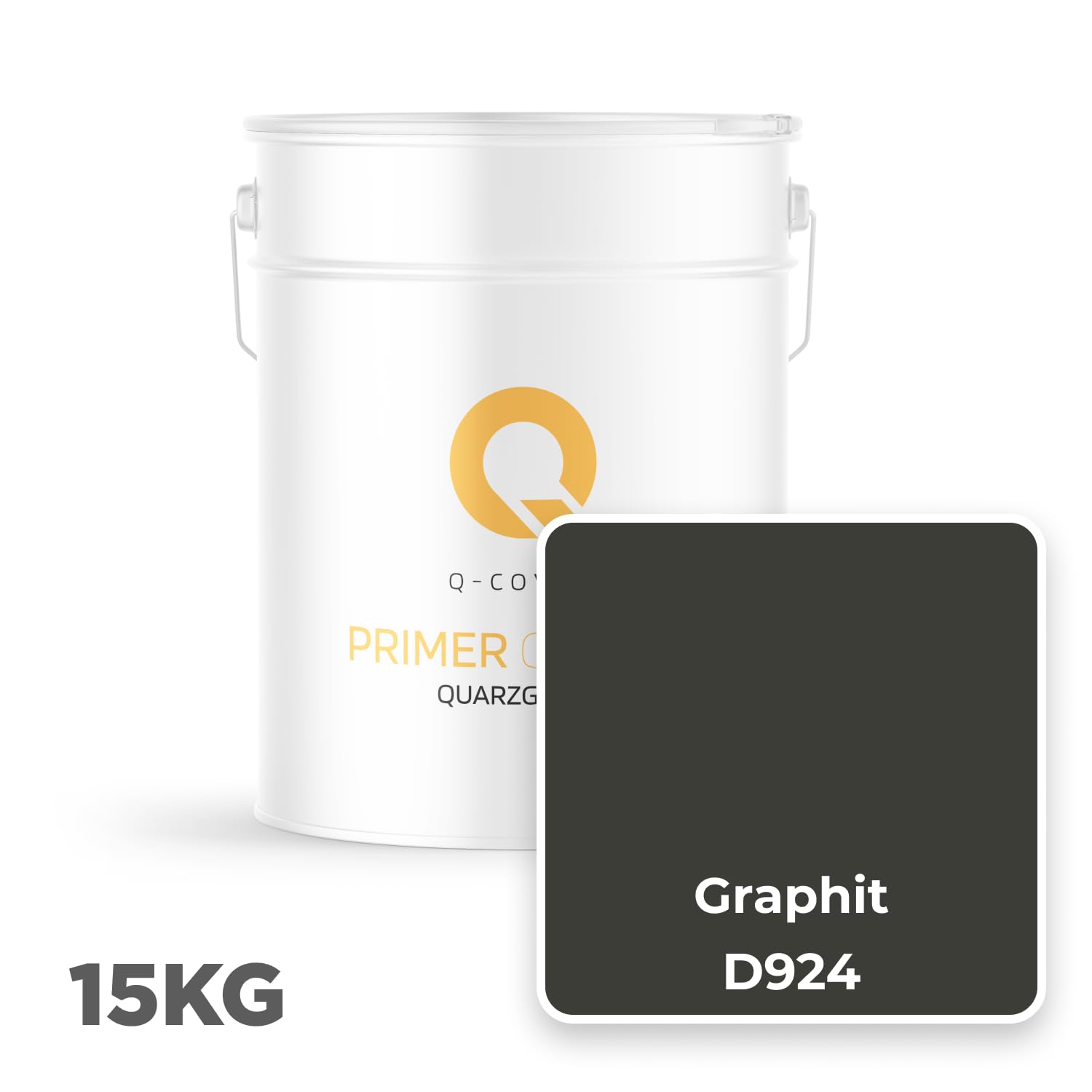 Quarzgrund für Dekorativer Putz mit Mica Graphit D924 15KG | Acrylatdispersion Grundiermittel Innen & Außen für Wände und Decken Grundierung Schutz Mosaikputz ca. 0,3-0,4 KG/m2