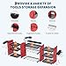 GAOMON Wall Mount Power Tool Organizer, Heavy Duty 3-Layer Storage Rack with Built-in Charging Station, 8-Outlet Power Strip, 4 Drill Holders & Hooks, Garage Workshop Tool Storage Shelf for Shed