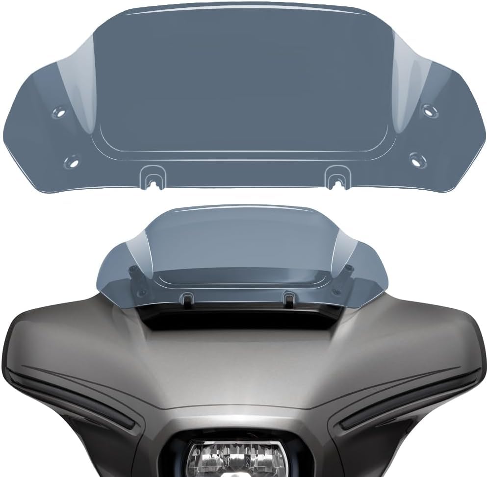 10" Smoke Wave Windshield Windscreen Wind Splitter Fit for Harley Davidson CVO Street Glide FLHXSE 2023-2024, Street Glide FLHX 2024-up (Smoke)