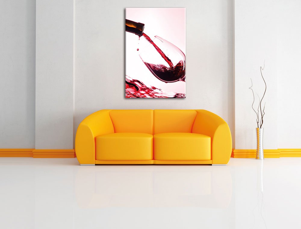 Pixxprint Leinwandbild Monocrome, Wein – 60x40cm, Fertig Gespannt, Wanddekoration Made In Germany