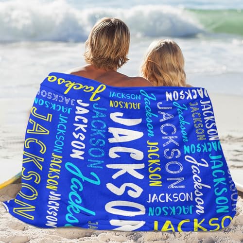 Personalized Name Blanket Customized Baby Blankets for Girls Boys Adults Monogrammed Blankets and Throws Christmas Birthday Mothers Fathers Valentines Day Gift