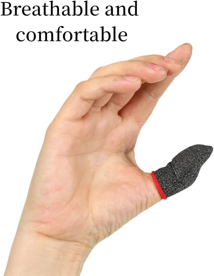 Image of TOCOL for 10 Pieces Gaming Finger Sleeves Perfect Touchscreen Glide Thumb Sleeve for Mobile Games