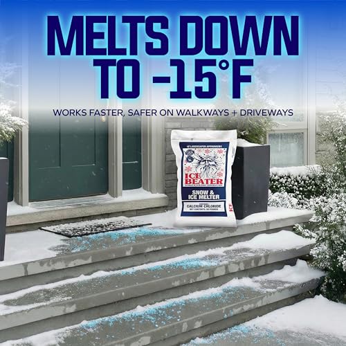 Image of Snow Joe Ice Beater Melter, Heat-Generating Pellets, Accelerated Melt, 50 Lb Bag - Fast-Acting Deicer and Remover for Concrete, Driveway, Sidewalk, and Outdoor Spaces
