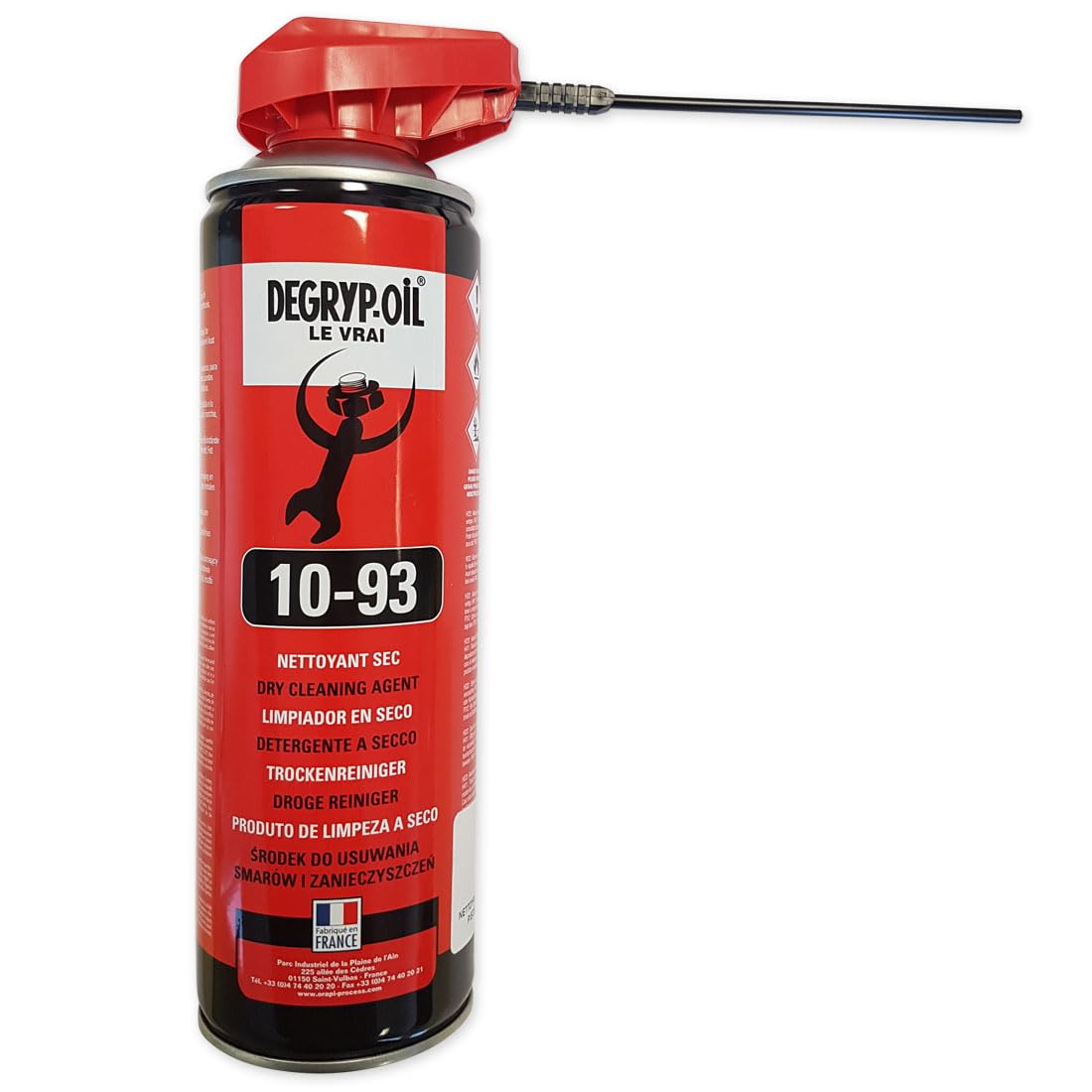 DEGRYP OIL - Detergente per freni e imballaggio, confezione da 12 aerosol.