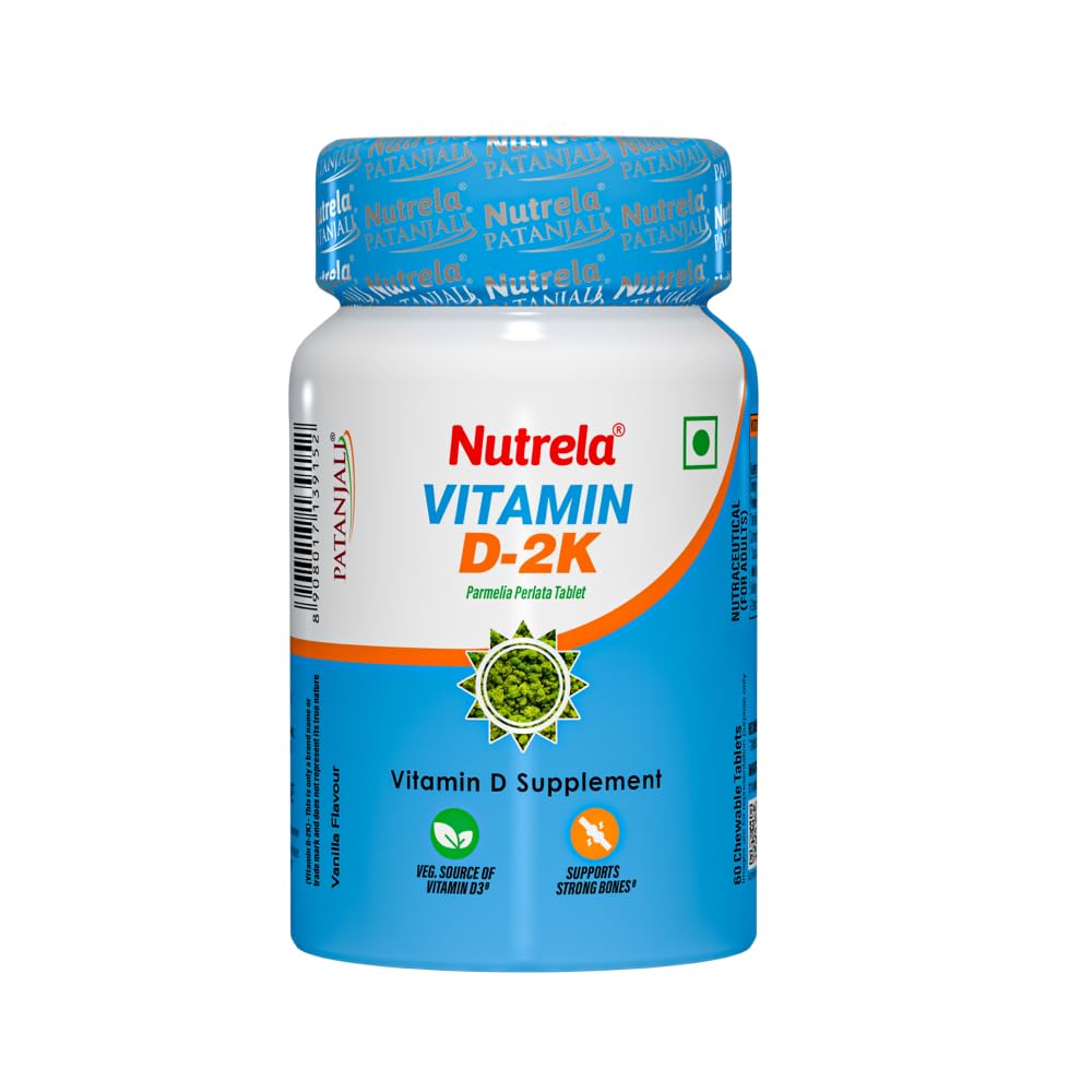 NUTRELA PATANJALI VIT D2K NATURAL TAB- VANILLA, Pack of 60 tabs-picture-14