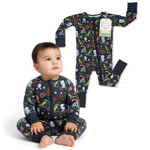 Viscose from Bamboo Baby Pajamas – Long Sleeve Onesie Baby Romper Zipper Pajamas Mittens & Footies Toddler Pjs