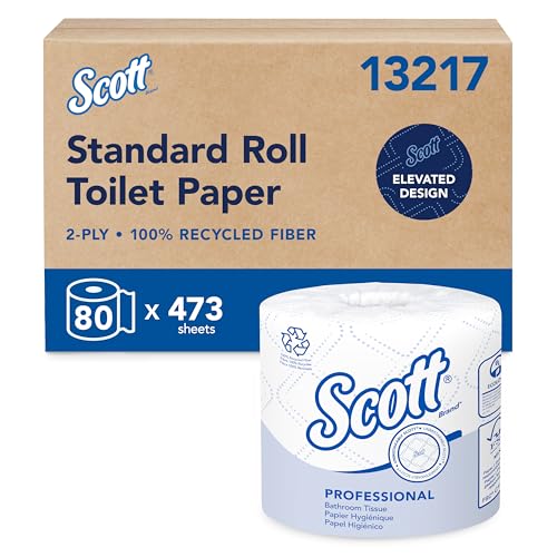 Scott Professional 100% Recycled Fiber Standard Roll Bulk Toilet Paper