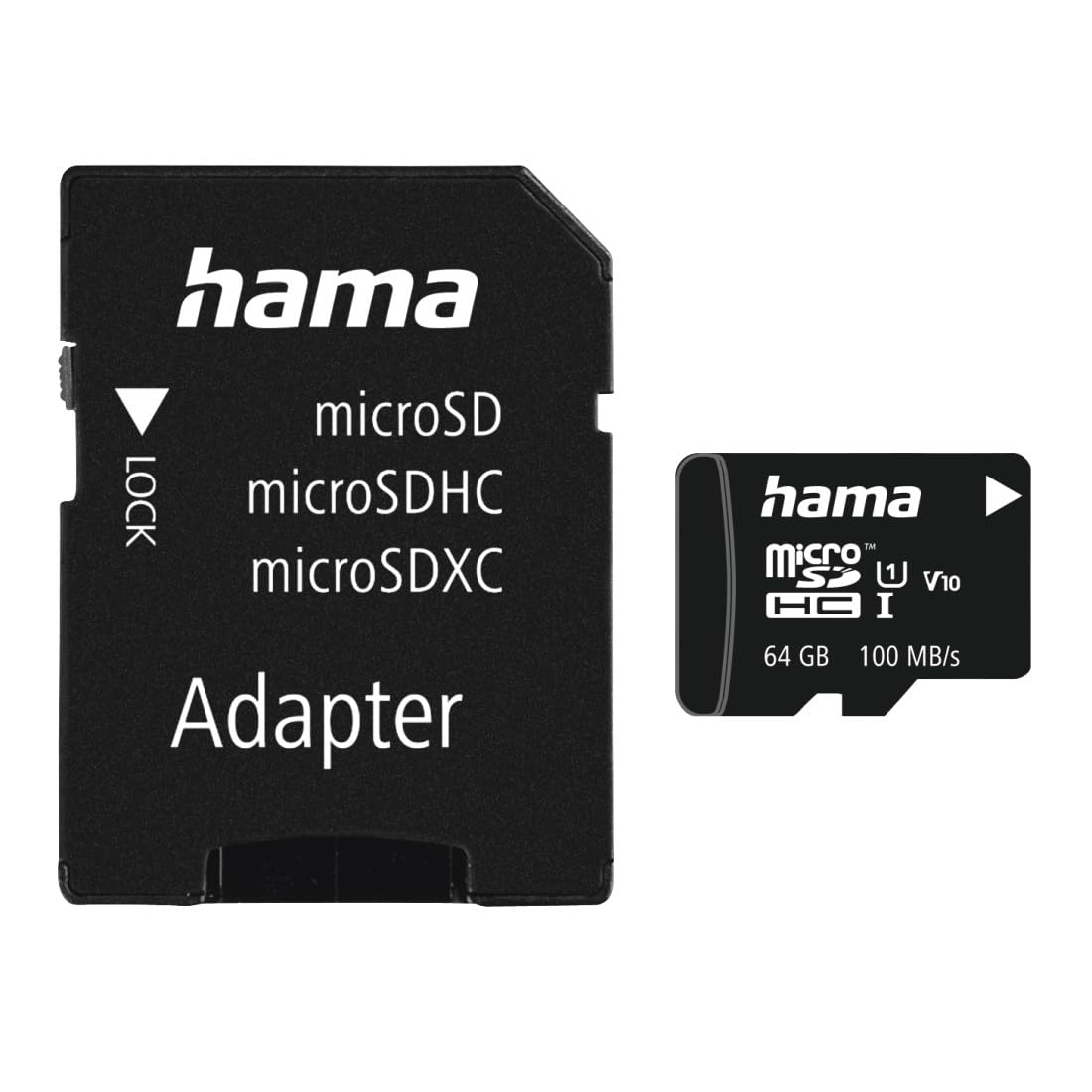 Hama microSDXC 64GB - memory cards (MicroSDXC, Black, UHS-I, Class 10, SD)
