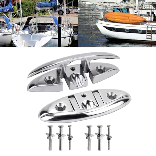TOPFROP Sturdy Stainless Steel Foldable Deck Cleat Bolts Portable Accessory for Kayaking Enthusiasts Sturdy Marine Hardware - Image 3