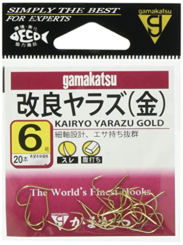 がまかつ(Gamakatsu) 改良ヤラズ フック 金 6号 釣り針