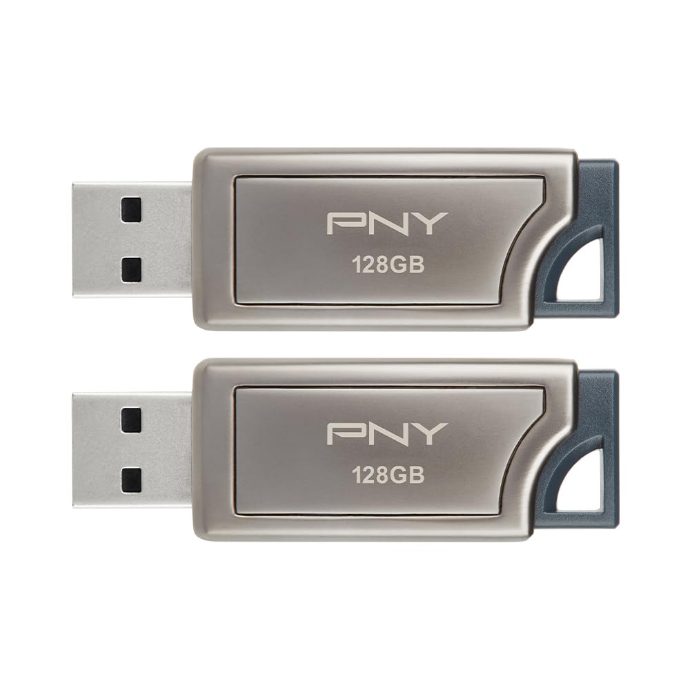PNY PRO Elite - Chiavetta USB 3.1 da 128 GB, design in metallo di alta qualità, fino a 400 MB/s in lettura e 180 MB/s in scrittura, compatibile con PC e Mac, USB 3.0/2.0, ideale per giocatori