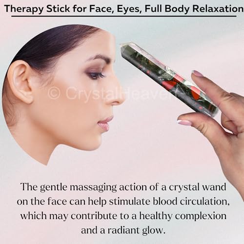 Image of African Bloodstone Crystal Wand - Pointed Crystal Wand for Energy Healing, Chakra Balancing, Meditation and Home Decor - Crystals and Healing Stones for Gift