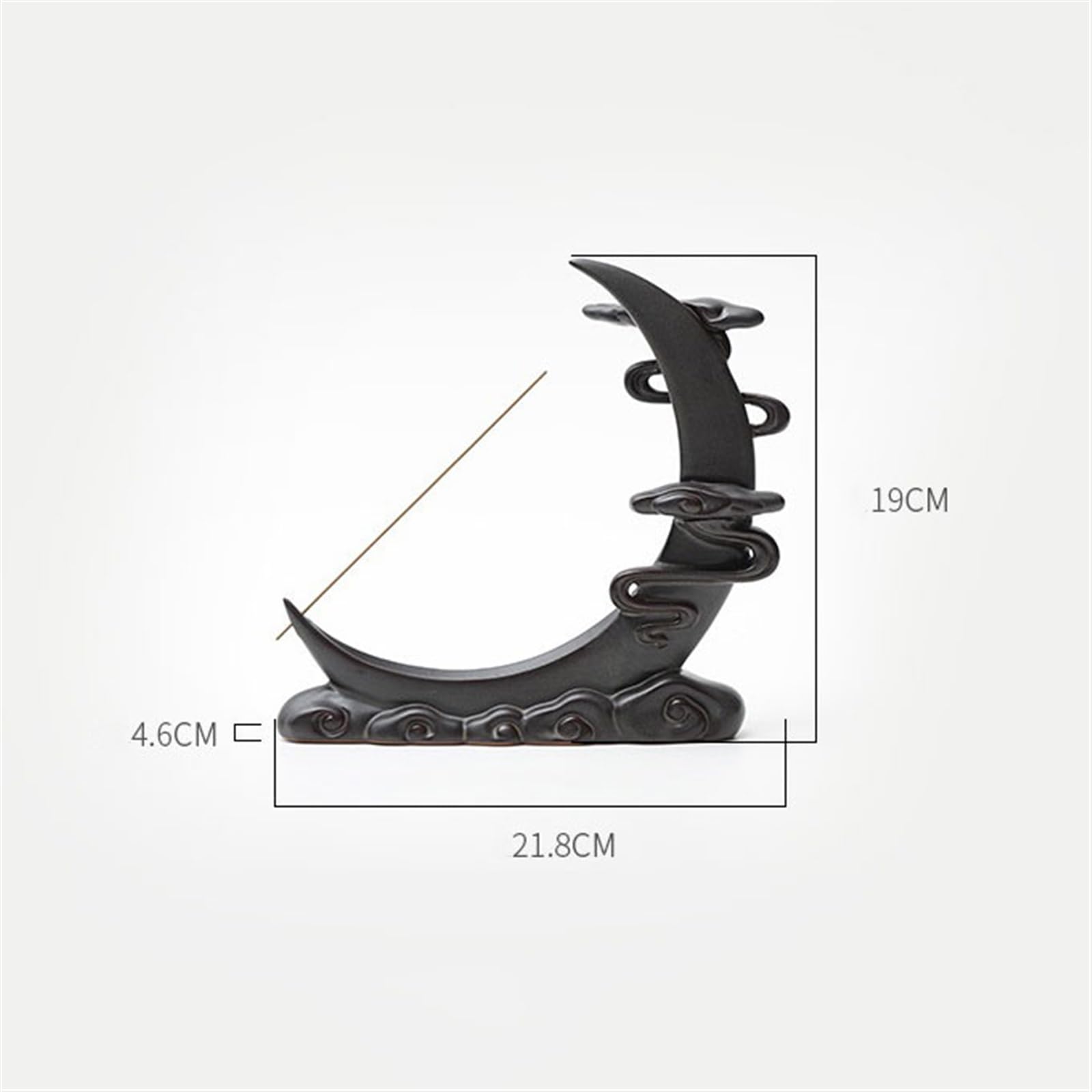 Recogedor de Cenizas Quemador de Incienso Flujo inverso, Adornos creativos, Soporte Decorativo cerámica Alta Gama, artículos con diseño Nubes Retro Decorativo