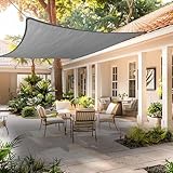 Shademart Pro Ring 8' x 12' Sun Shade Sail, Commercial...