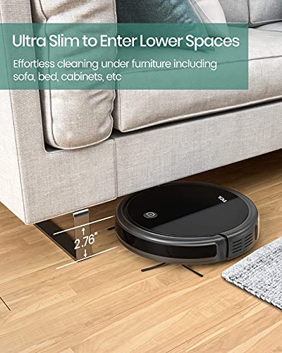 Image of TCL Sweeva 1000 Robot Vacuum Cleaner Ultra Slim 2.76inch, Strong Suction 1500Pa, 120mins Runtime, Washable HEPA Filter, Good for Pet Hair, Hard Floor & Carpets