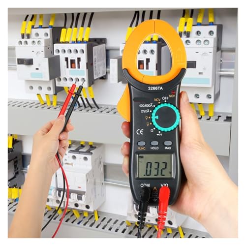 Multímetro digital pinza medidor 2000 counts rango corriente AC/DC tensión resistencia continuidad prueba de diodos NCV miniatura 4