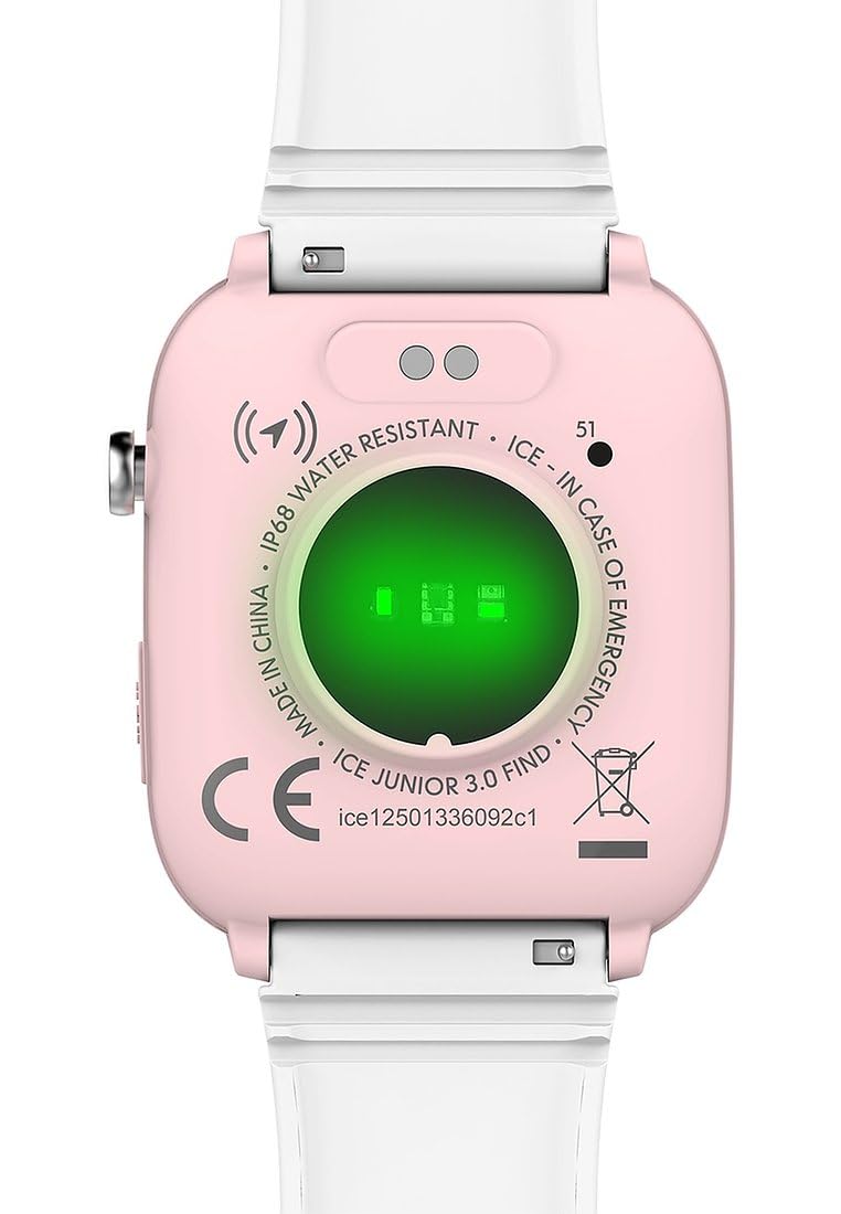 Ice-Watch - ICE smart junior 3.0 Find My Pink White - Reloj conectado geolocalizable rosa para Niña con Correa de silicona - 024549 (1.75 pulgadas)