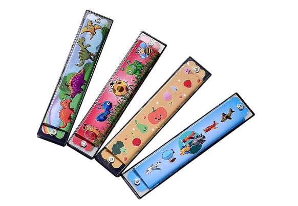 ISKA Plastic Harmonica Multicolour Kids Mouth Organ Musical Toys Children Beautiful Design Best for Return Gifts Set of 2-picture-11